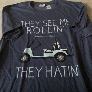 Mens large blue tee shirt